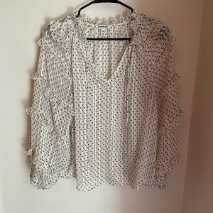 Express White Sheer Blouse Size Small